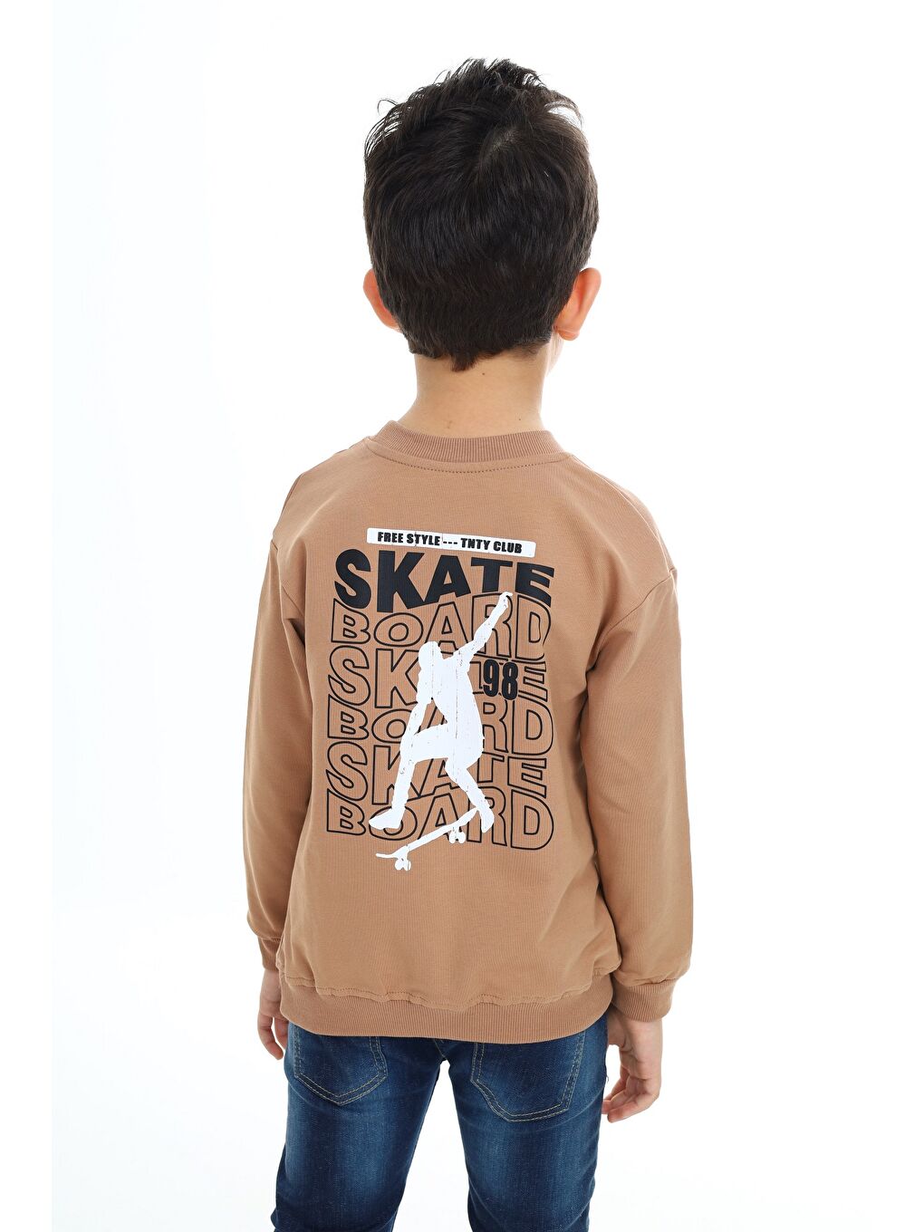 Toontoykids Kahverengi Erkek Çocuk Baskılı Sweatshirt - 1