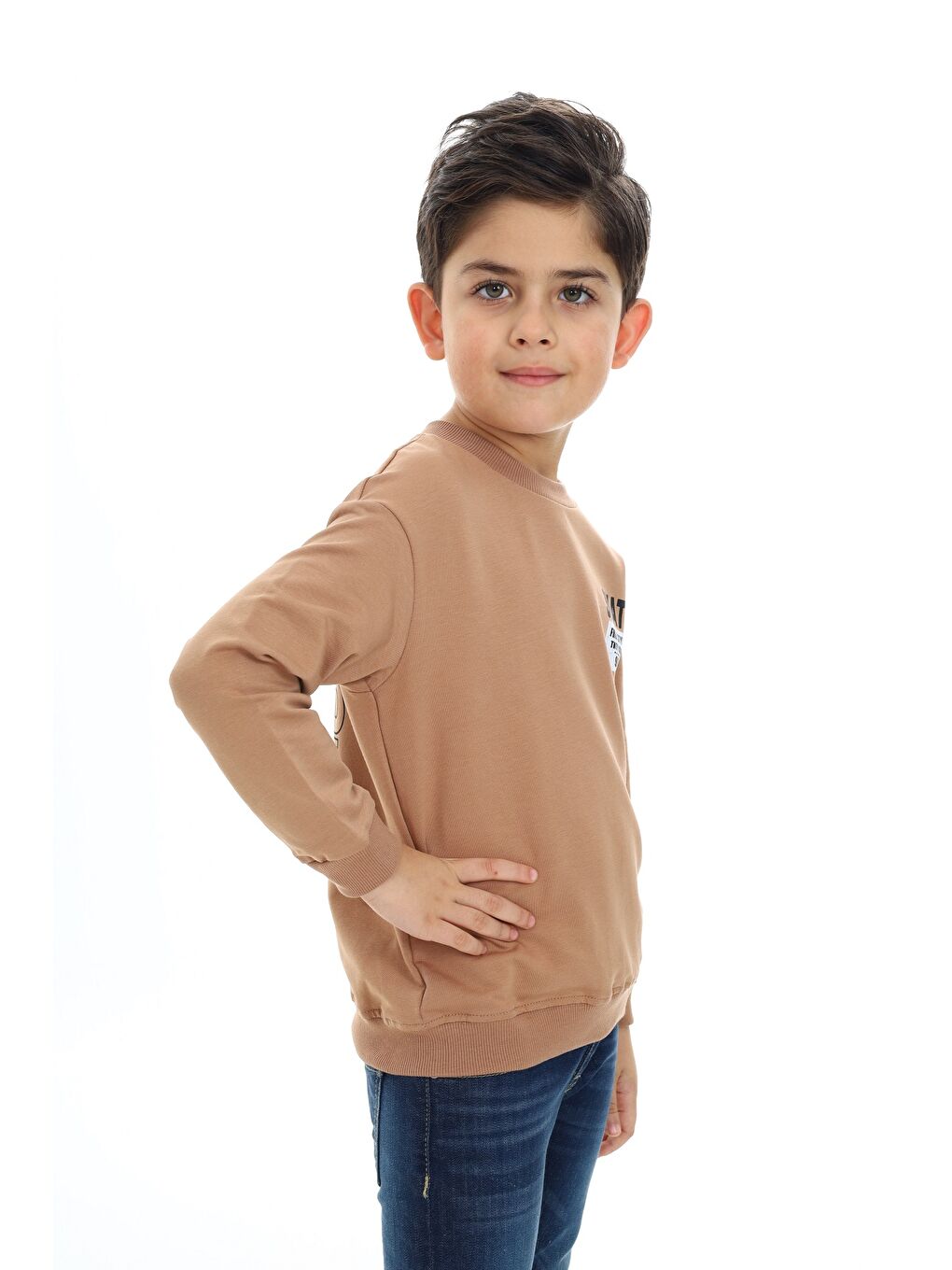 Toontoykids Kahverengi Erkek Çocuk Baskılı Sweatshirt - 2