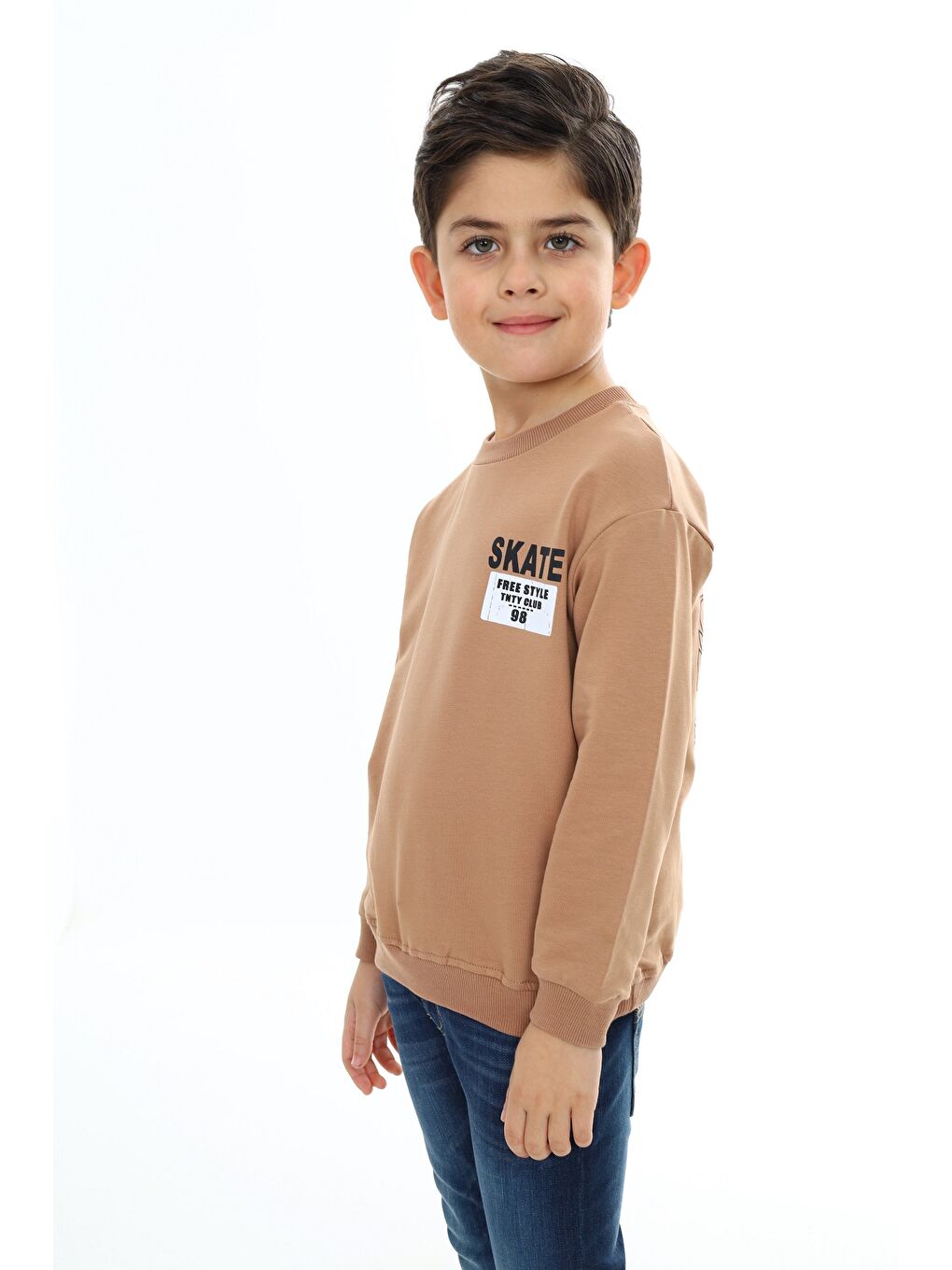 Toontoykids Kahverengi Erkek Çocuk Baskılı Sweatshirt - 3