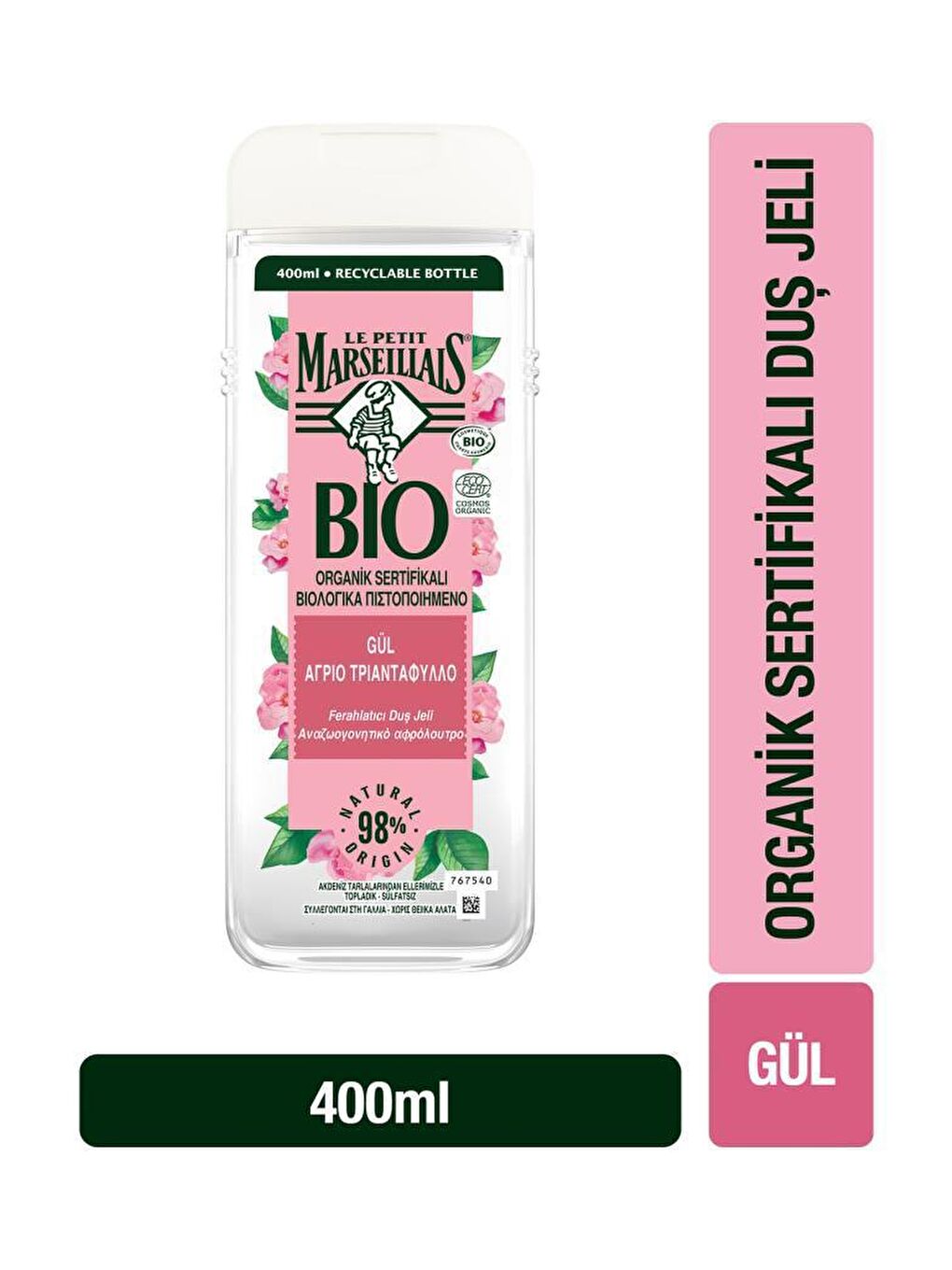 BIO Organik Sertifikalı Gül Duş Jeli 400 ml
