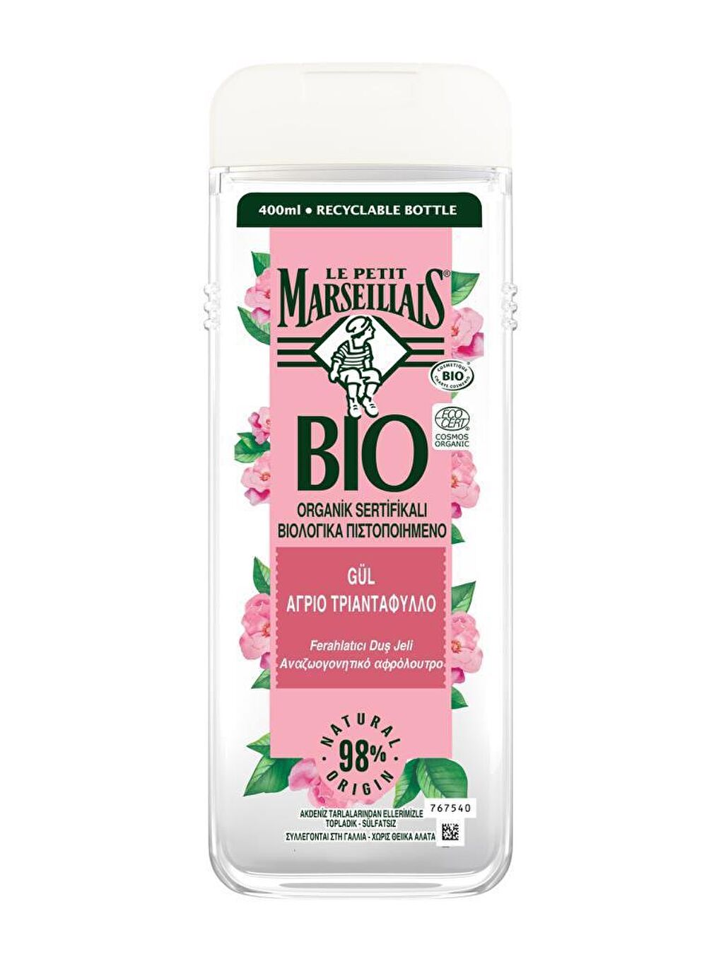 BIO Organik Sertifikalı Gül Duş Jeli 400 ml-1