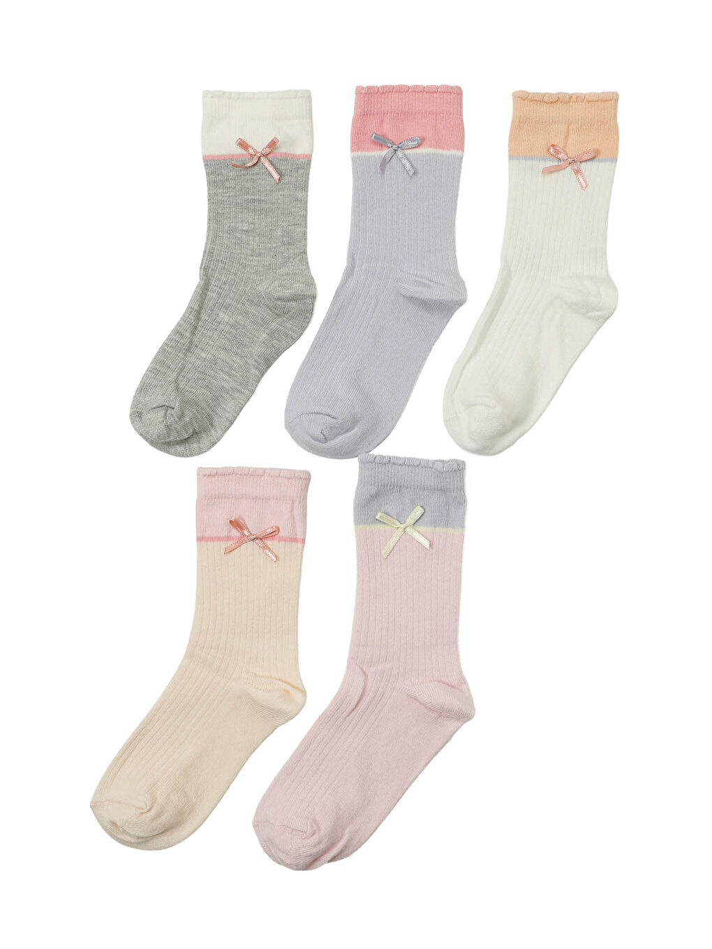 Karışık ROMANCE 5 LI SKT-G 5PR Çok Renkli Kız Çocuk Soket Çorap