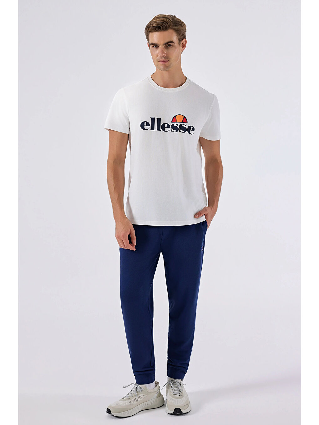 Beyaz Pamuklu Logo Baskılı Regular Fit Bisiklet Yaka T Shirt 6SM5070-OF-1