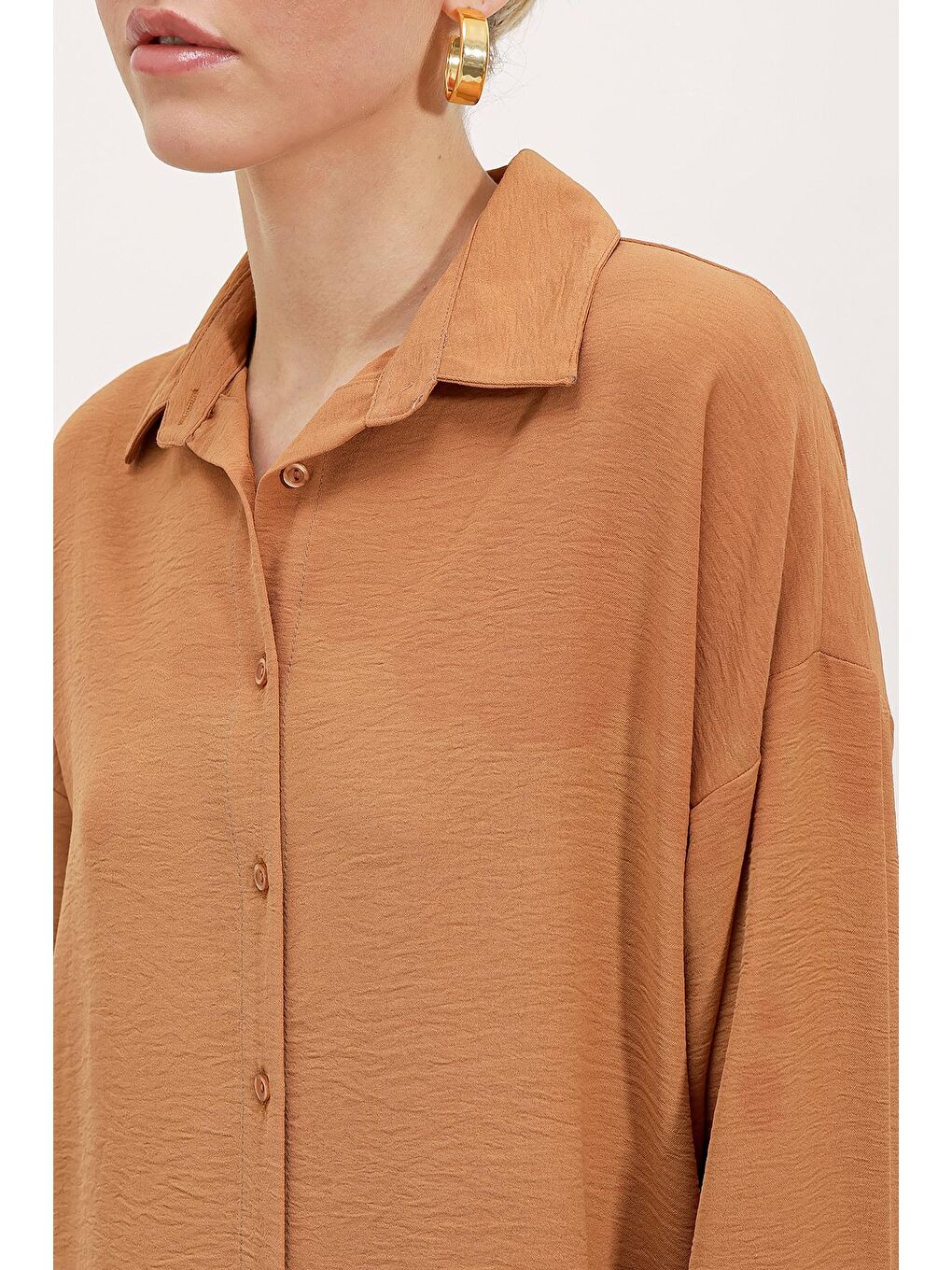 Kahverengi 6593 Oversize İkili Takım - Taba-7