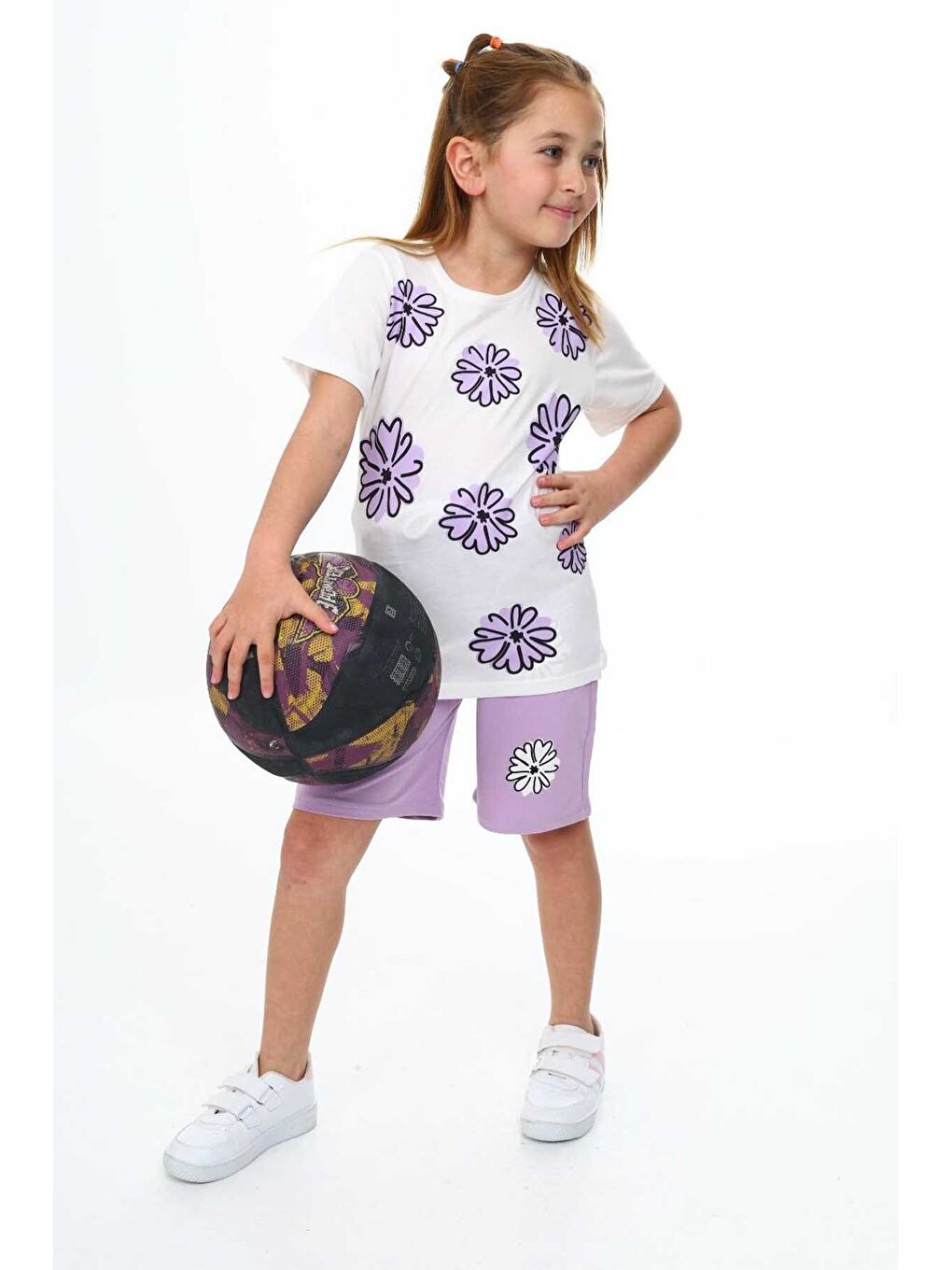 Lila Şortlu Alt Üst Takım-1