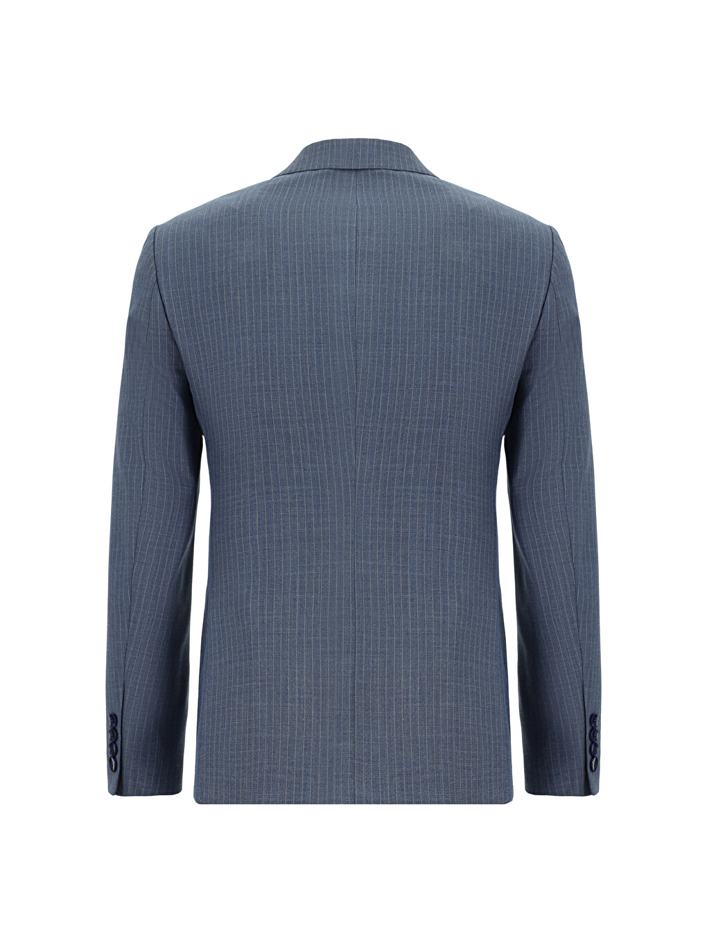 İndigo Super Slim Fit Ekstra Dar Kesim Çizgili Kruvaze Takım Elbise-2