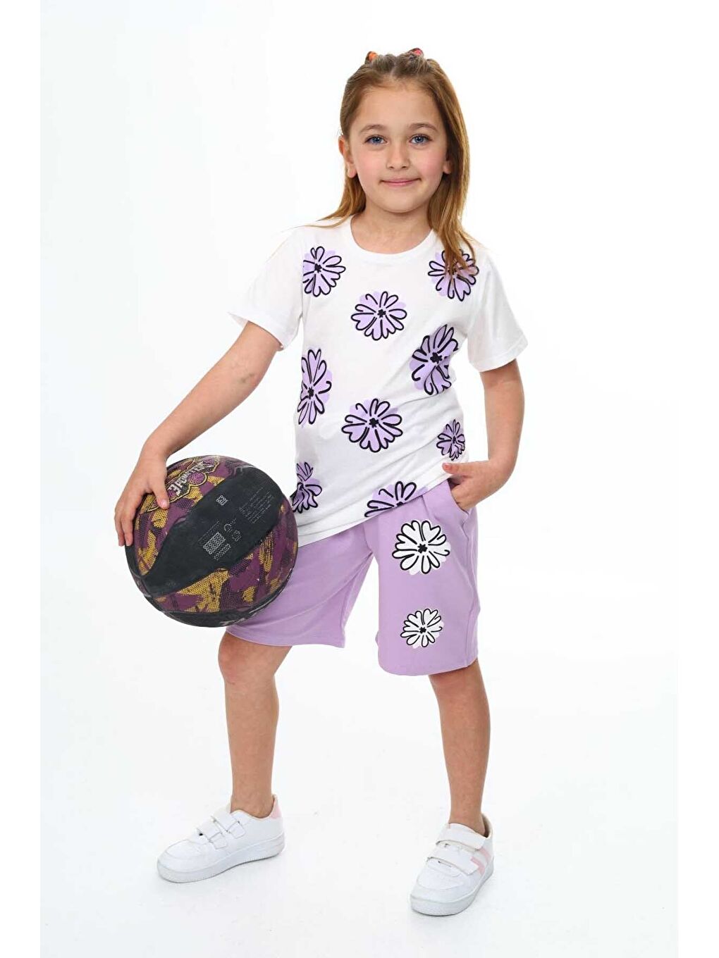 Lila Şortlu Alt Üst Takım-2