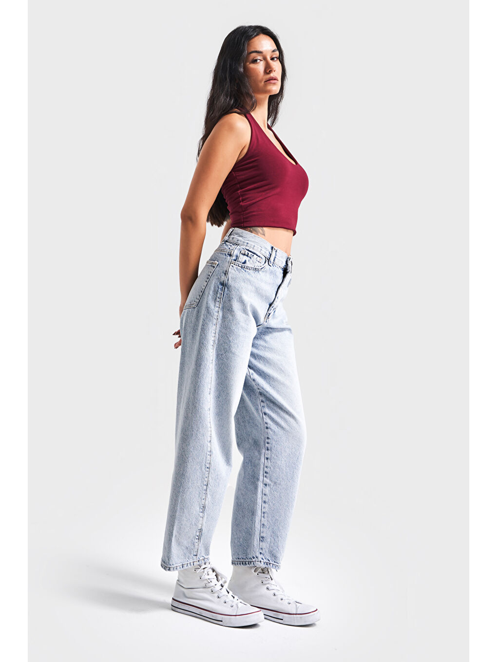 Mavi Kadın Snow Jean Rengi Venüs Carrot Fit Rahat Kalıp Yüksek Bel Denim-3