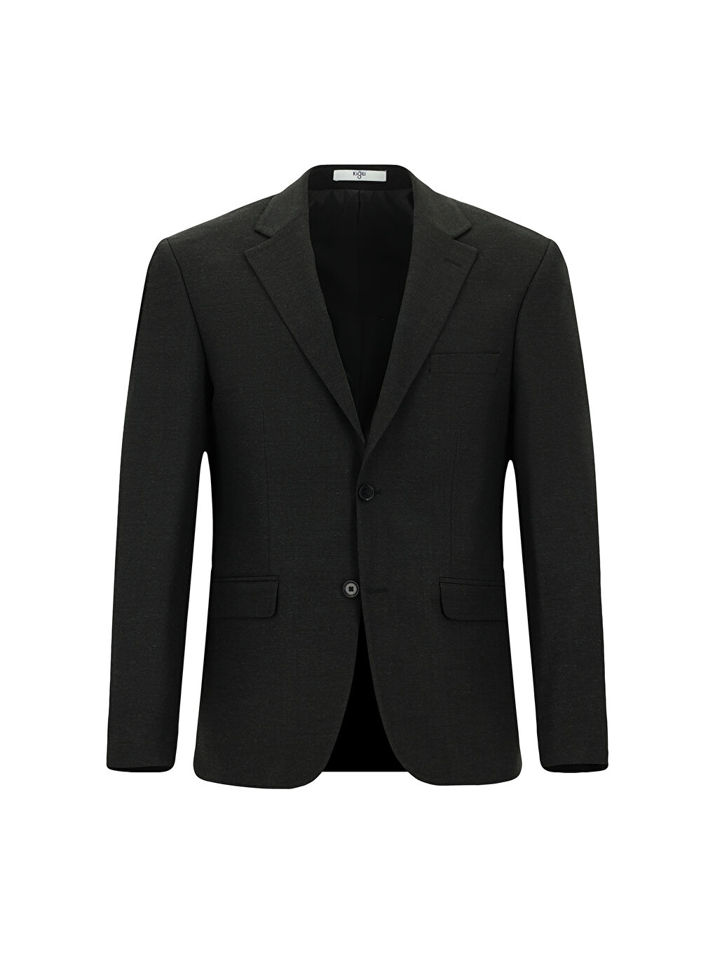 Gri 7 Drop Slim Fit Dar Kesim Yünlü Takım Elbise-1