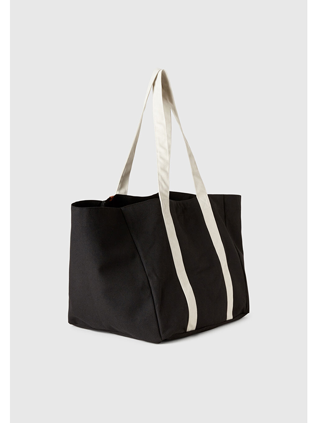 Kadın Siyah %100 Pamuk Plaj Çantası-1