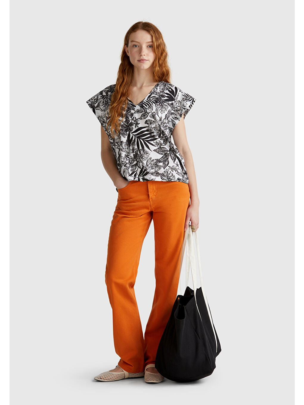 Kadın Siyah %100 Pamuk Plaj Çantası-2