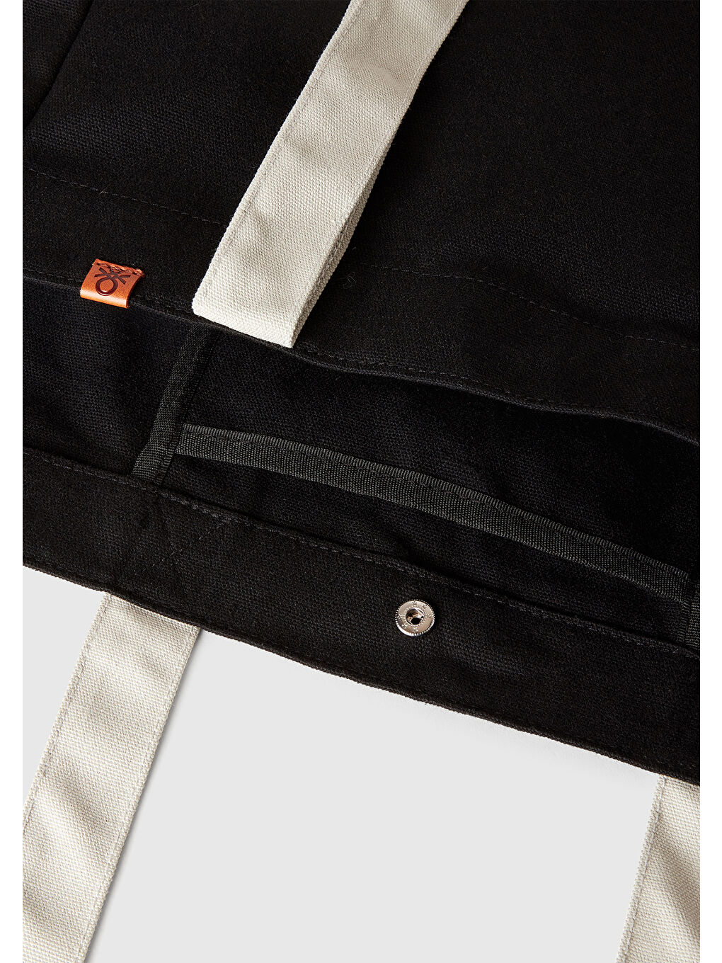 Kadın Siyah %100 Pamuk Plaj Çantası-3