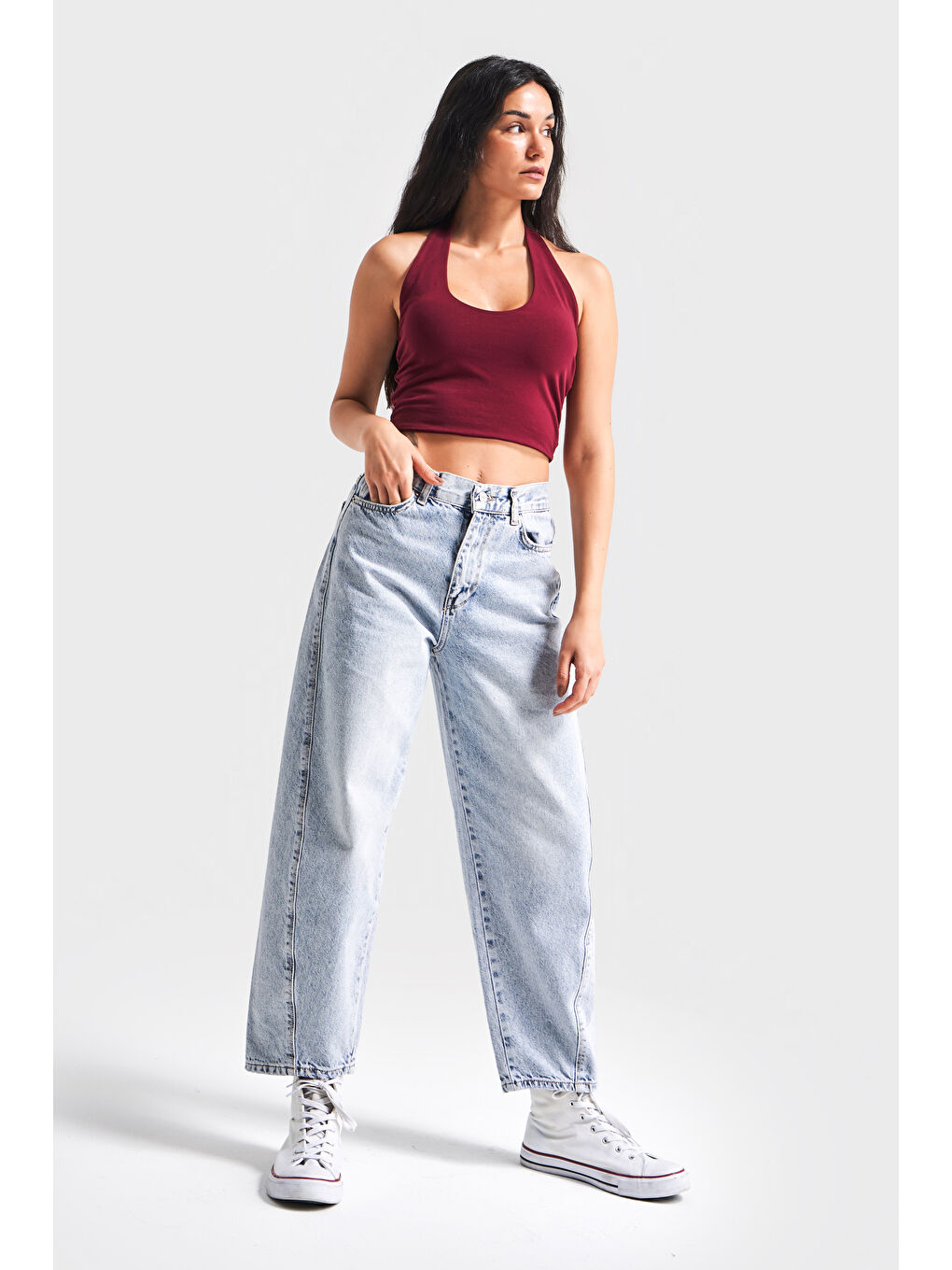 Mavi Kadın Snow Jean Rengi Venüs Carrot Fit Rahat Kalıp Yüksek Bel Denim-4