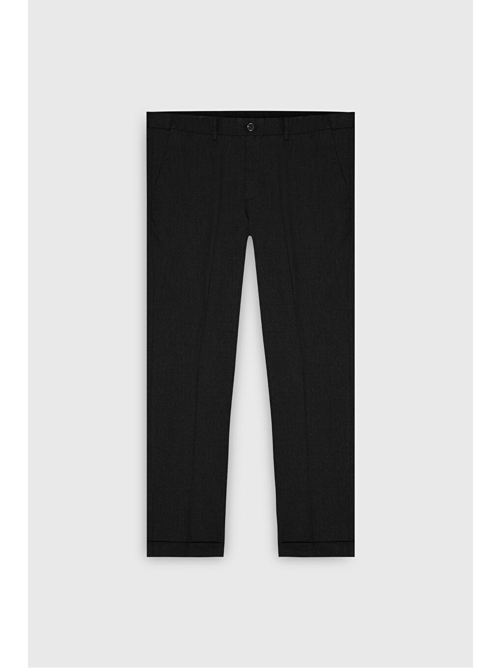 Erkek Siyah Slim Fit Dar Kesim Beli Gizli Lastikli Yan Cep Klasik Esnek Pantolon-5