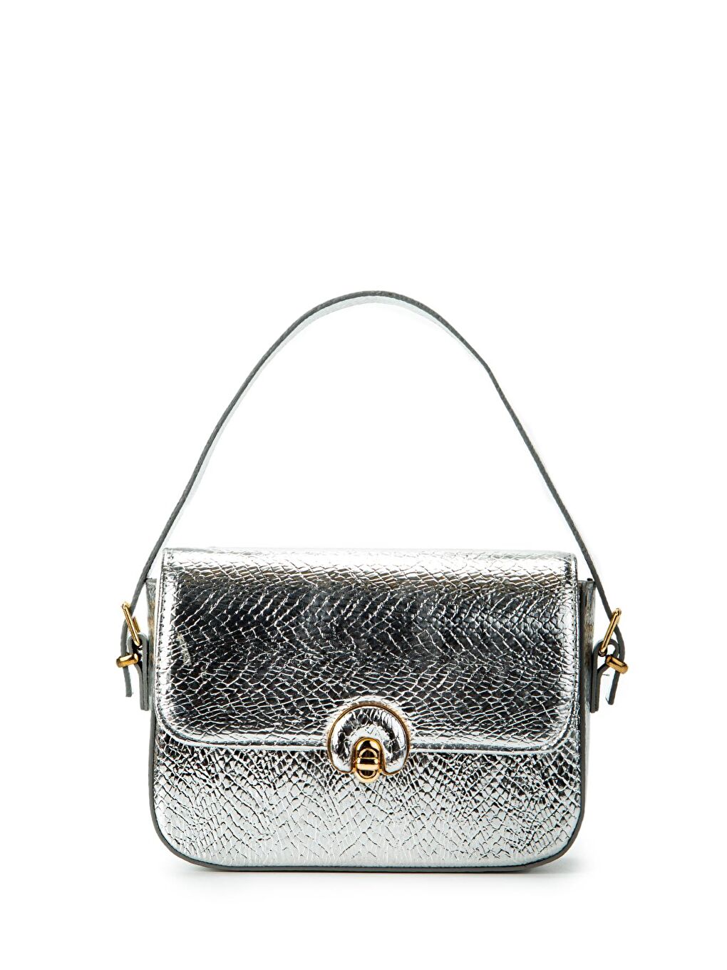 Gri Uzun Askılı Camelia Kadın Çapraz Çanta Silver