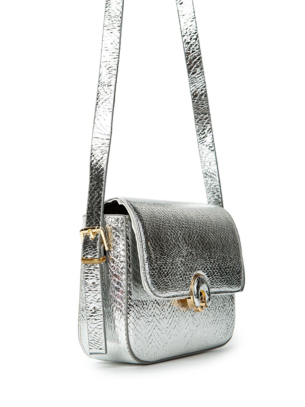 Gri Uzun Askılı Camelia Kadın Çapraz Çanta Silver-1
