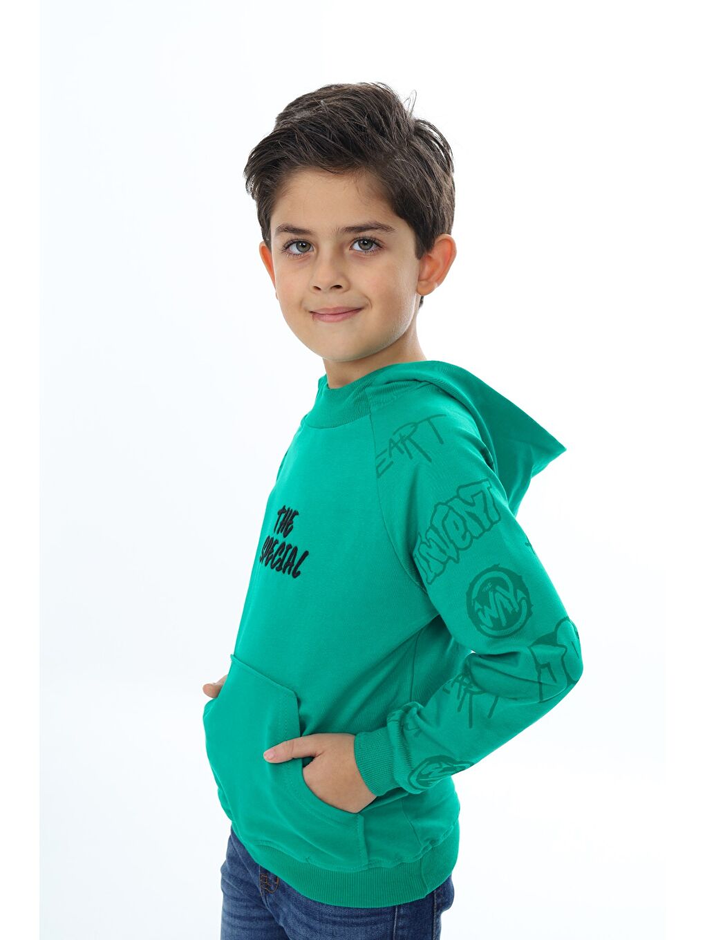 Toontoykids Yeşil Erkek Çocuk Nakışlı Sweatshirt - 2