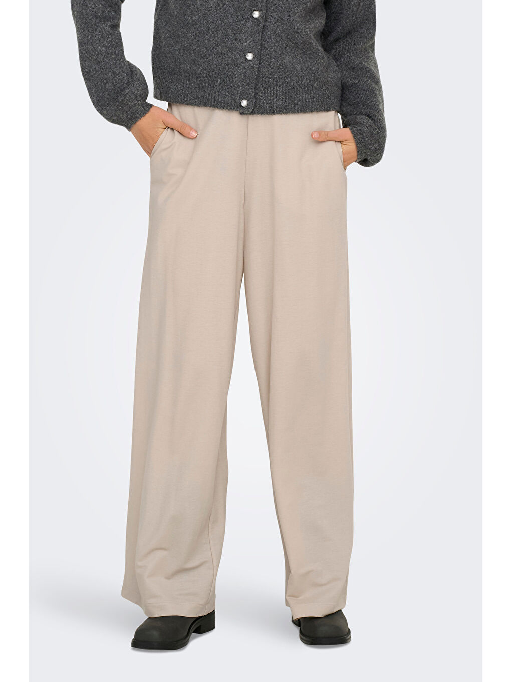 Bej Onlsakura Relaxed Fit Normal Bel Bol Paça Pantolon 15366882
