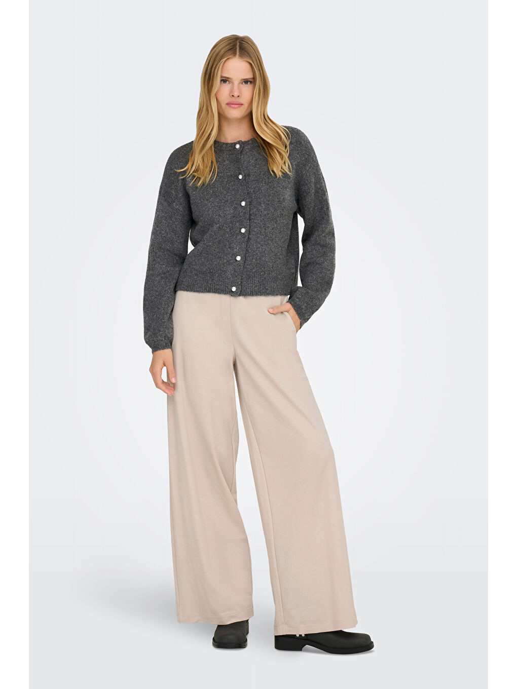 Bej Onlsakura Relaxed Fit Normal Bel Bol Paça Pantolon 15366882-1
