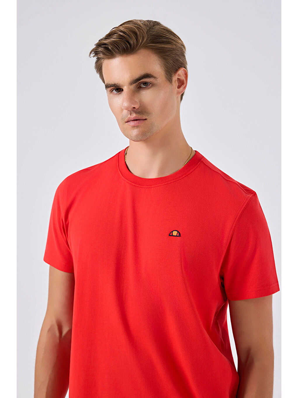 Kırmızı Pamuklu Regular Fit Bisiklet Yaka T Shirt 6SM5069-RD-2