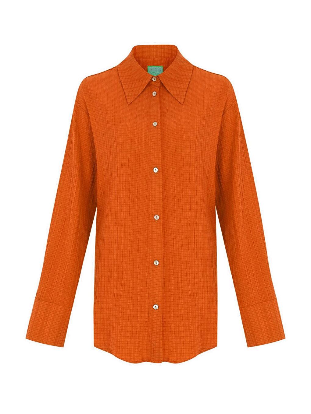 Turuncu Rengi Cepsiz Uzun Rahat Gömlek