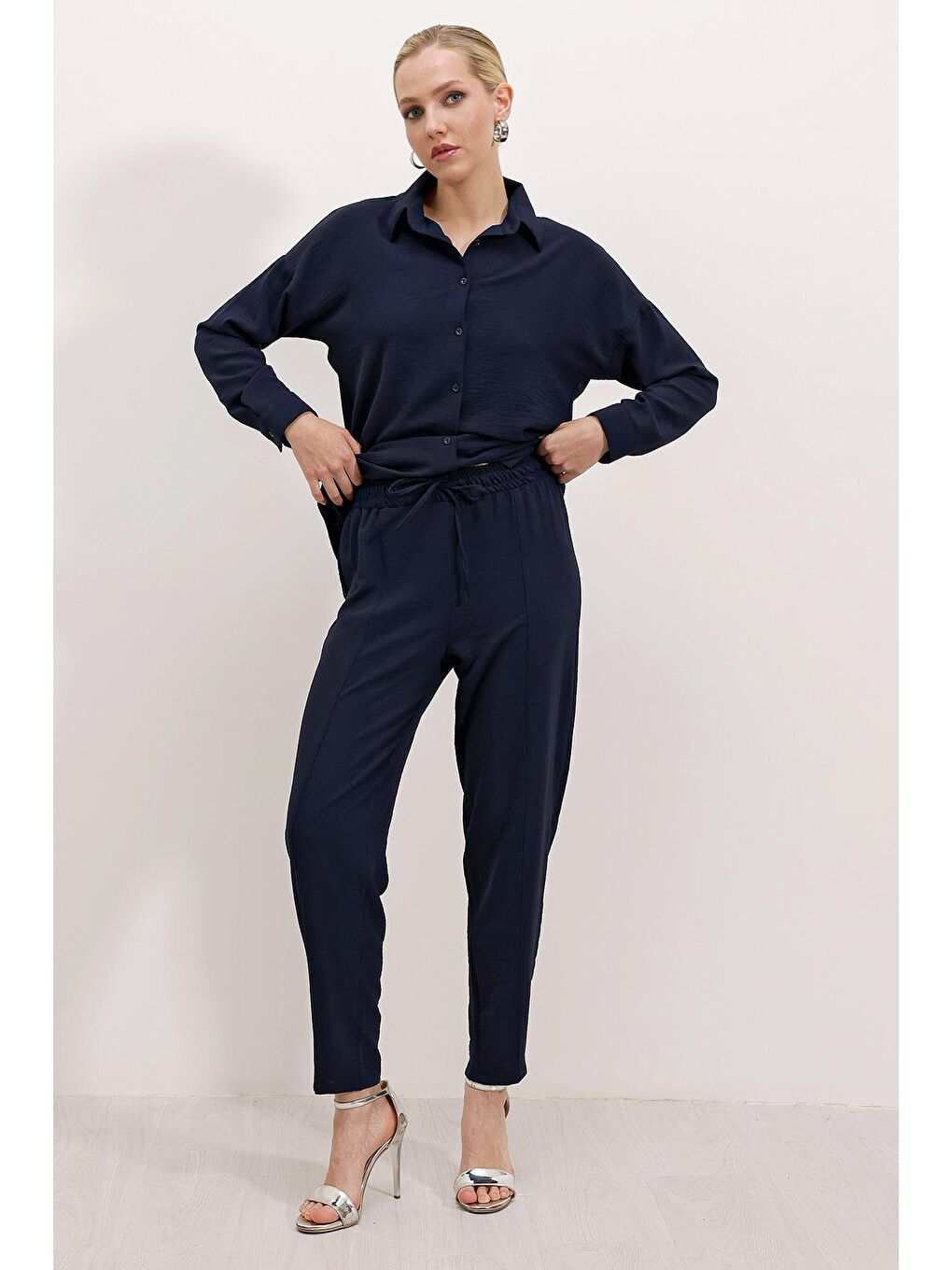 6593 Oversize İkili Takım - Lacivert-2