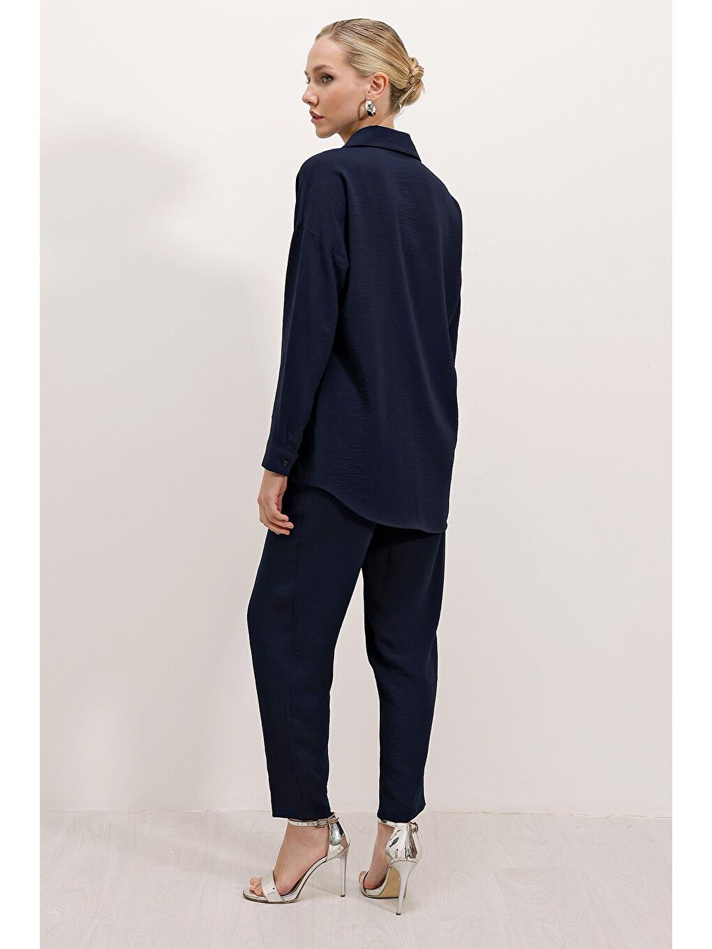 6593 Oversize İkili Takım - Lacivert-4