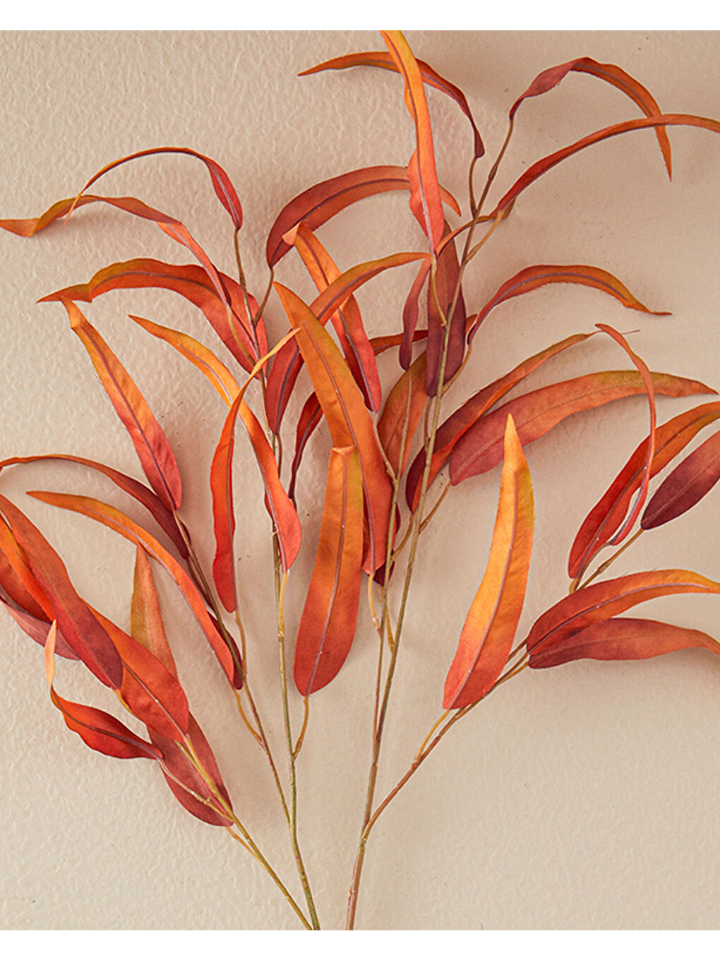 Eucalyptus Spray Tek Dal Yapay Çiçek Turuncu-1