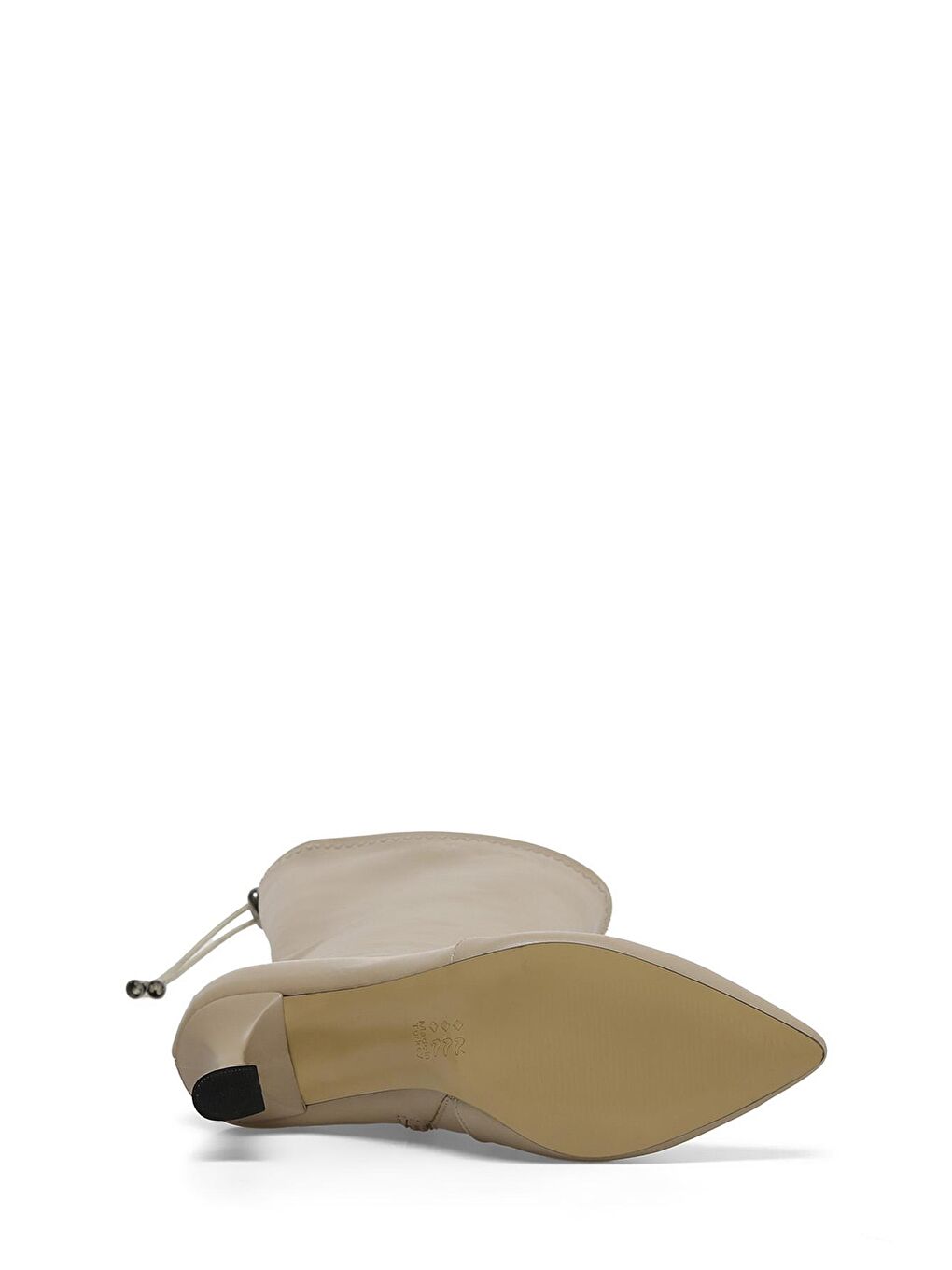 Bej SCARLET 3PR Krem Kadın Topuklu Çizme-4