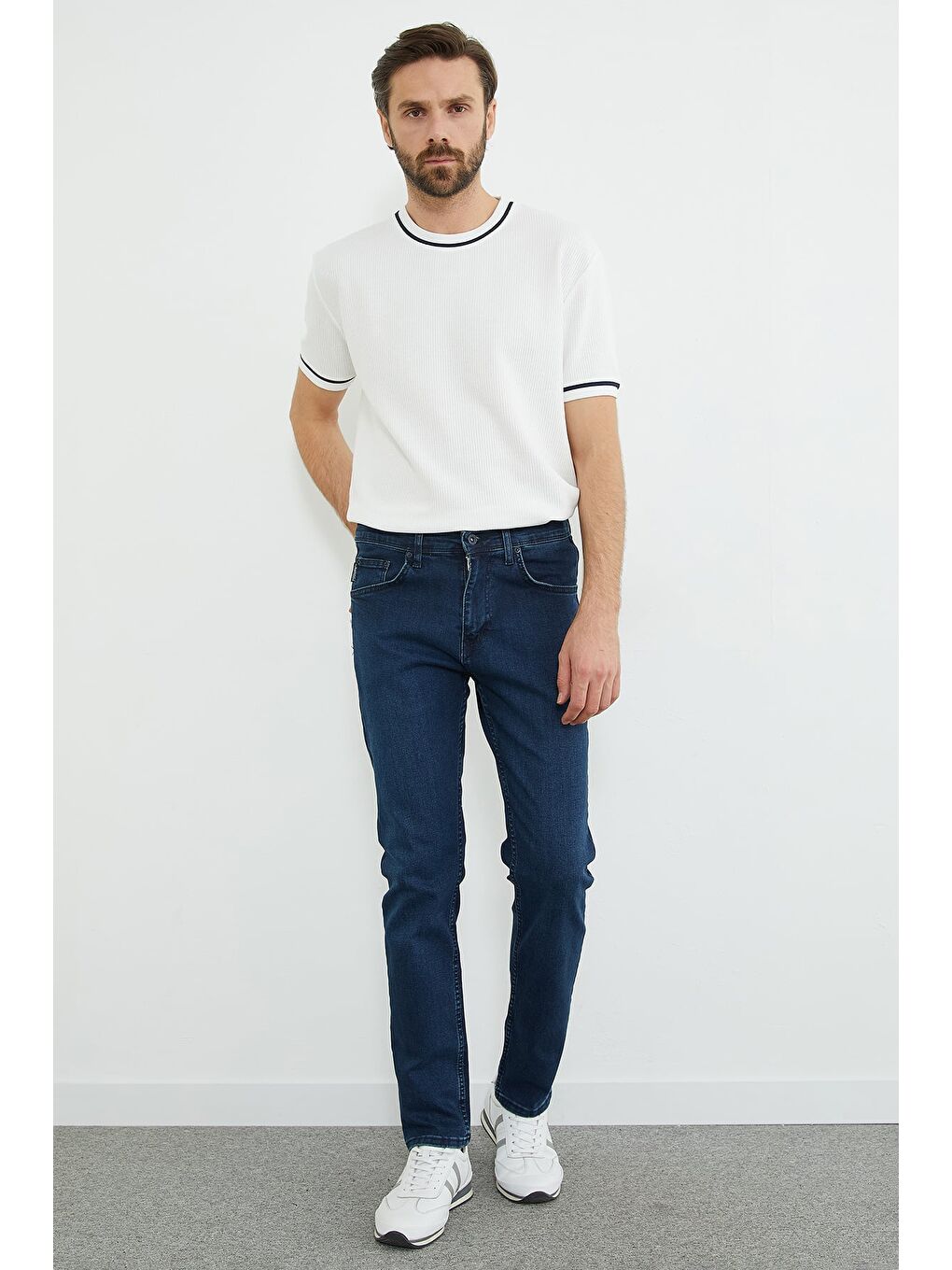 İndigo Regular Fit Normal Bel Jean-4