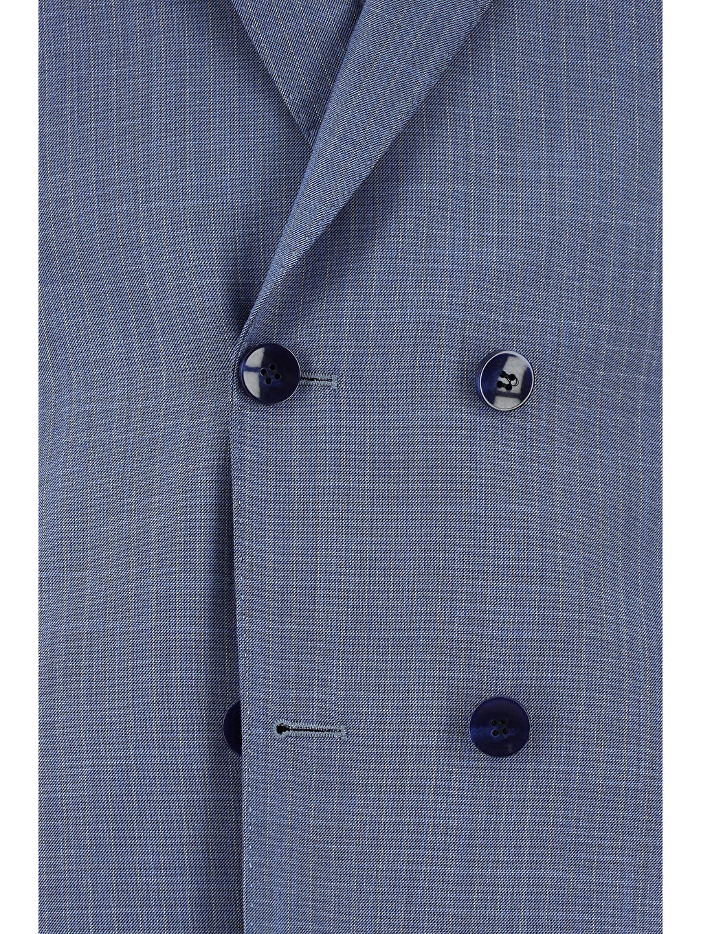 Mavi Regular Fit Çizgili Kruvaze Takım Elbise-3