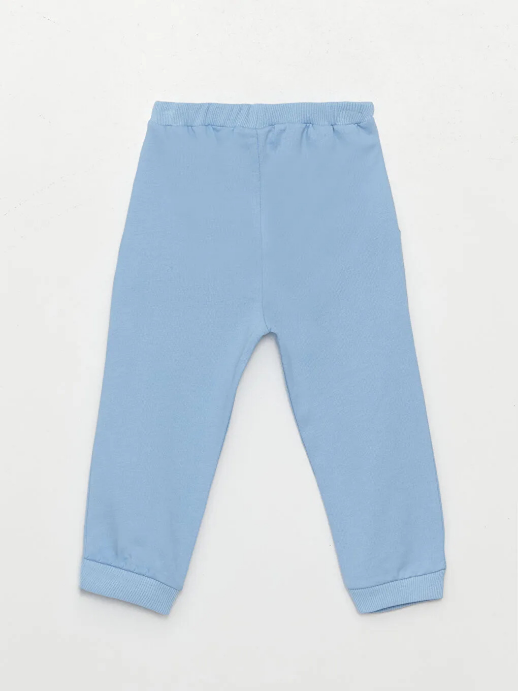 Gri Bisiklet Yaka Erkek Bebek Sweatshirt ve Eşofman Alt 2'li Takım-4