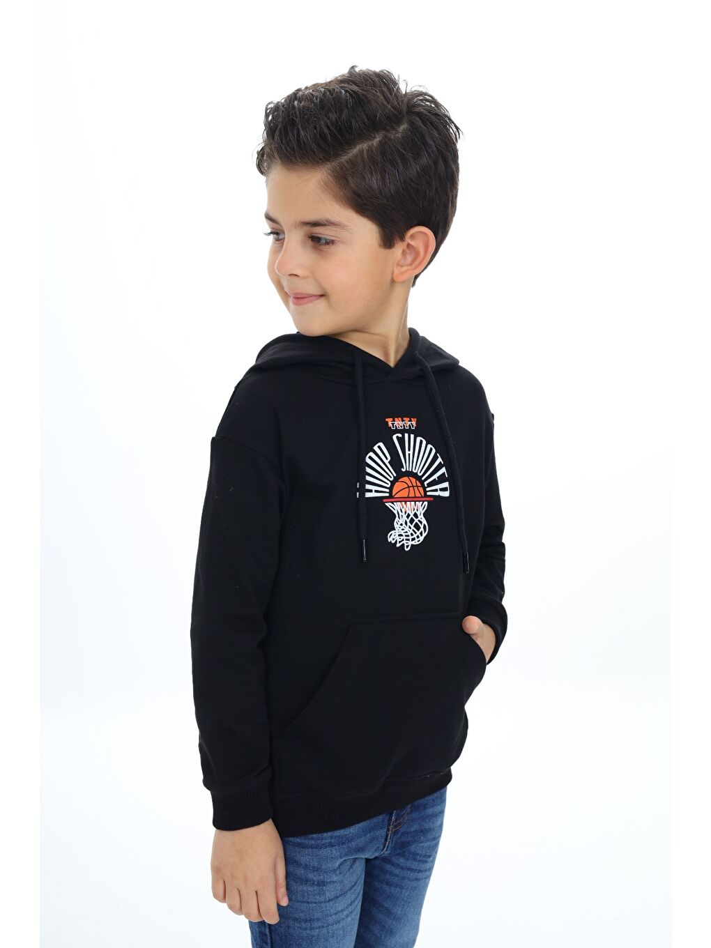 Toontoykids Siyah Erkek Çocuk Baskılı Sweatshirt