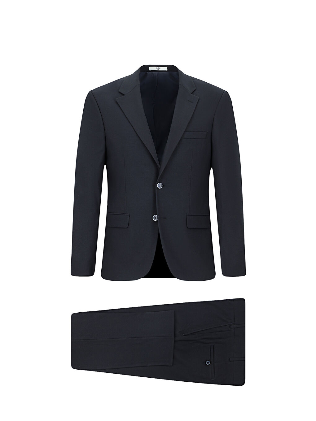 Lacivert Relaxed Fit Rahat Kesim Yünlü Klasik Takım Elbise