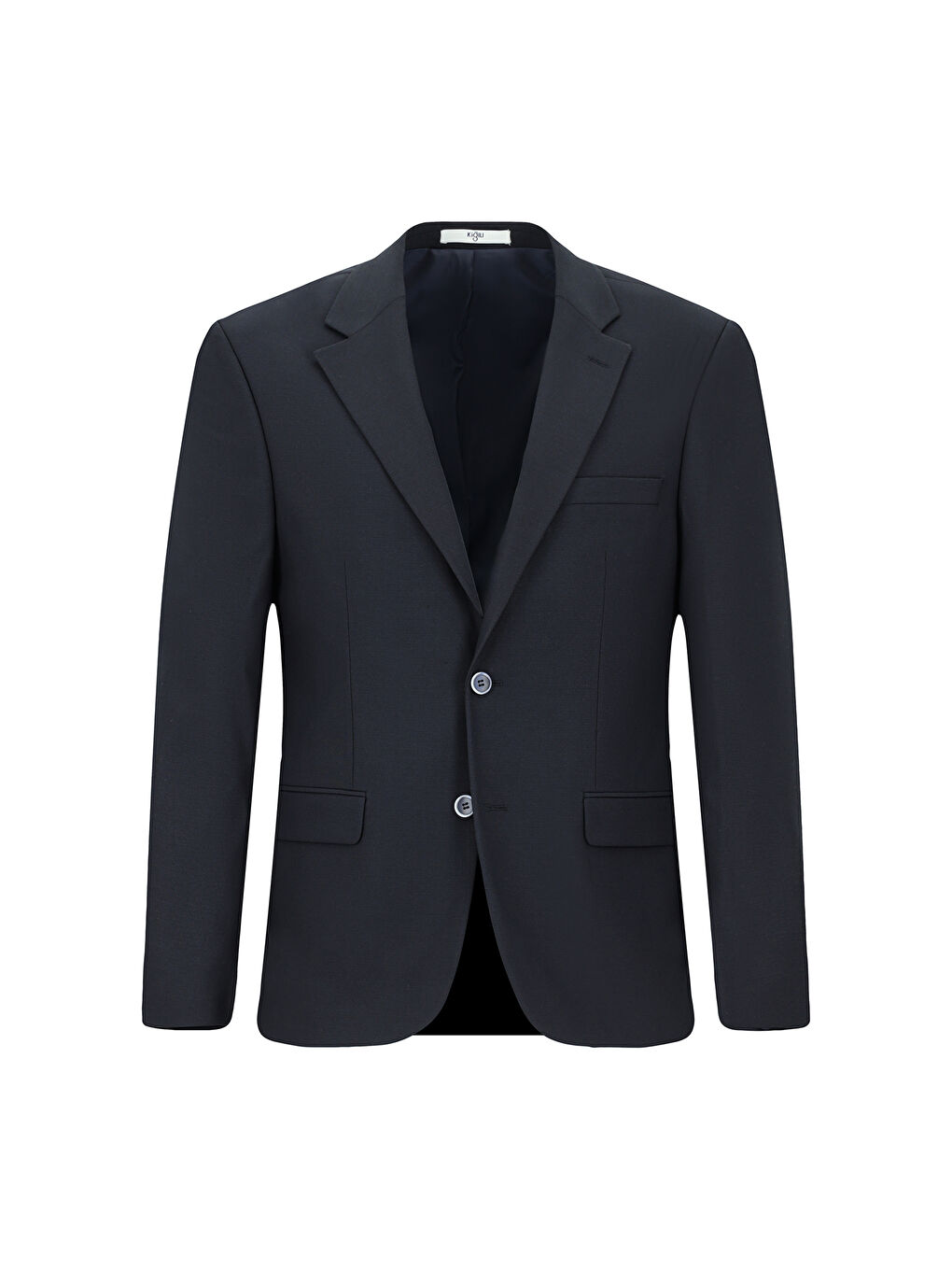 Lacivert Relaxed Fit Rahat Kesim Yünlü Klasik Takım Elbise-1