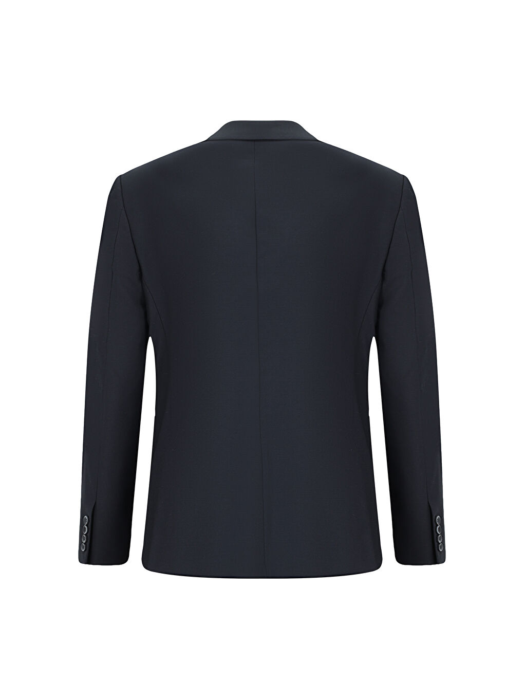 Lacivert Relaxed Fit Rahat Kesim Yünlü Klasik Takım Elbise-2