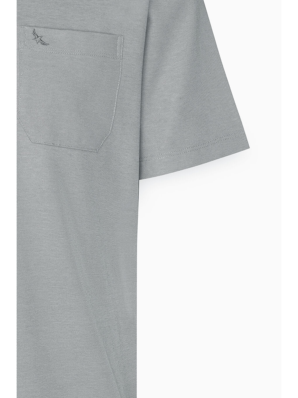 Erkek Gri Comfort Fit Rahat Kesim Polo Yaka Pamuklu Kısa Kollu Tişört-7