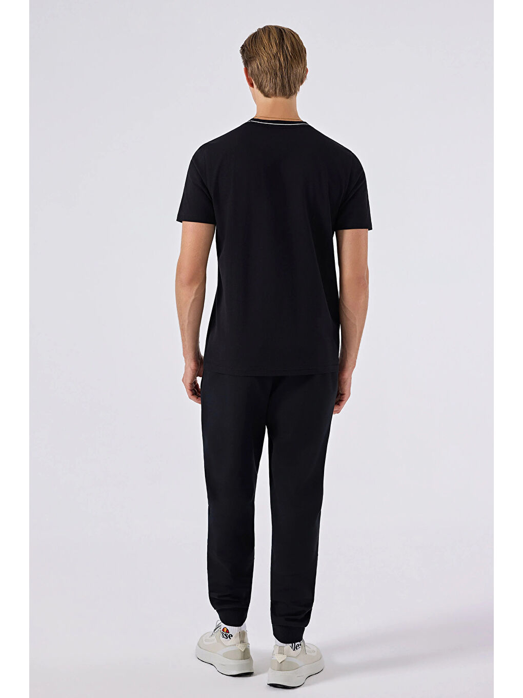 Siyah Pamuklu Regular Fit Bisiklet Yaka T Shirt 6SM5058-BK-2