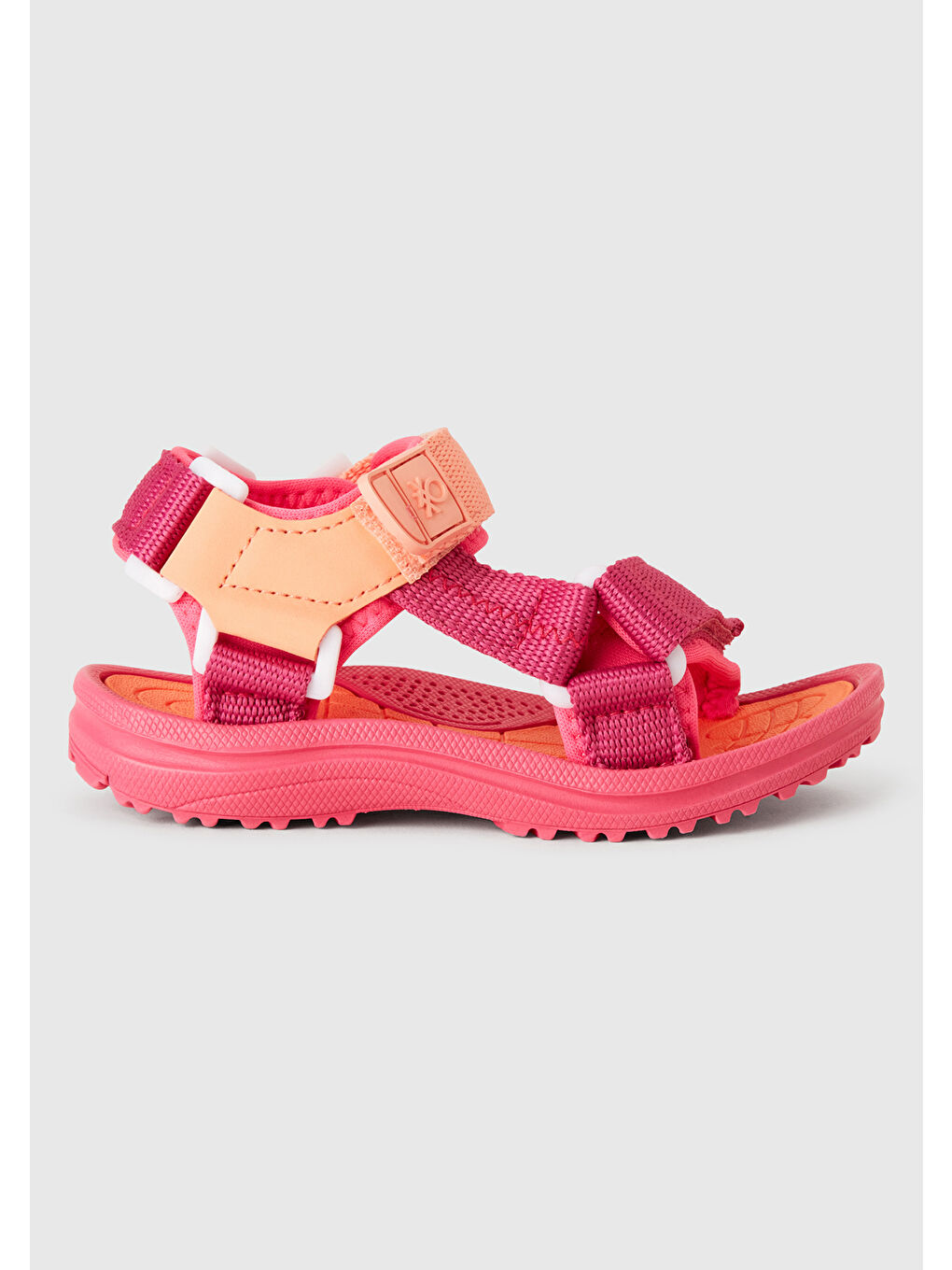 Bej Erkek Çocuk Yavruağzı Çift Bantlı Cırt Cırtlı Sandalet