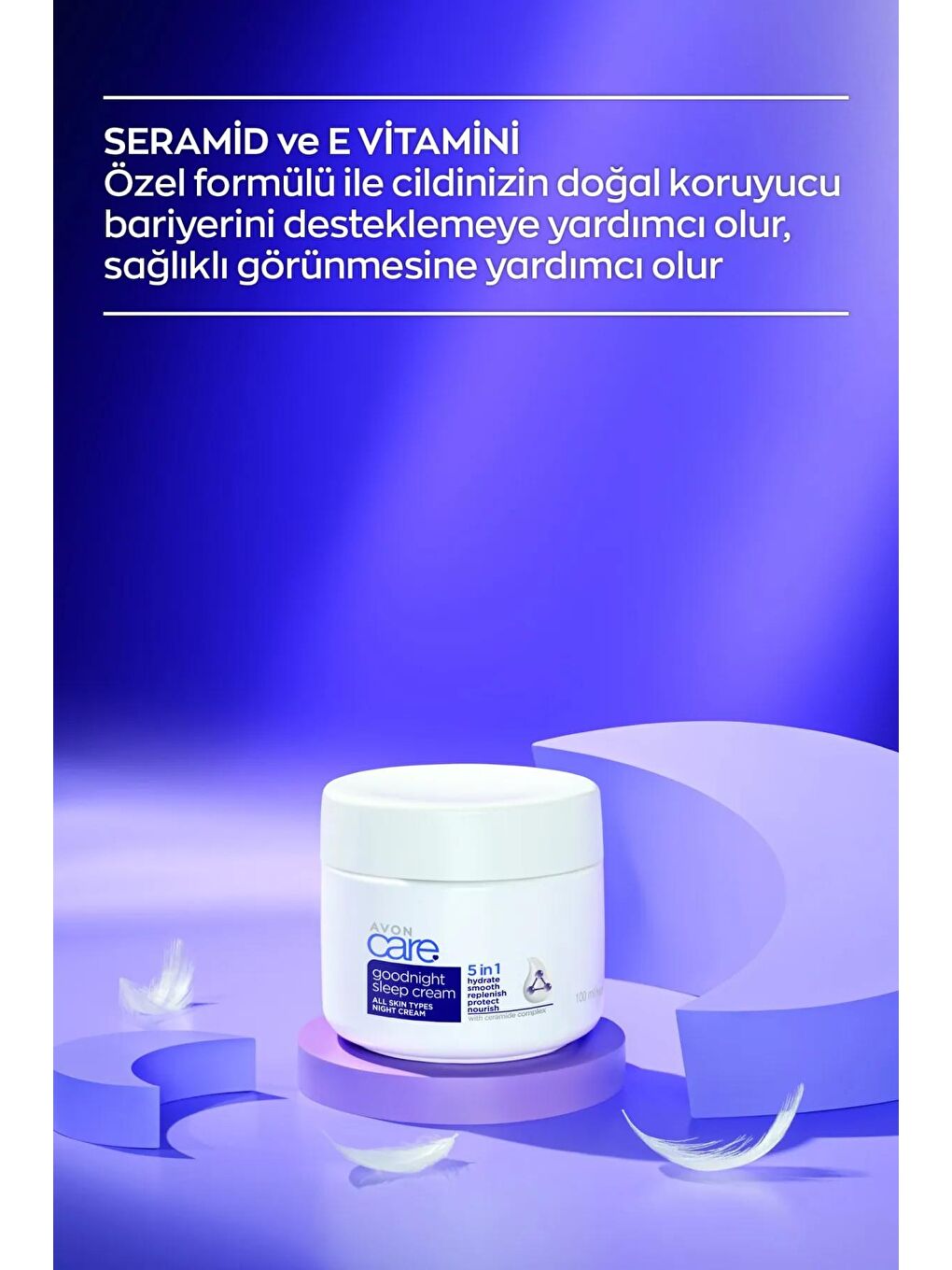 AVON Renksiz Care Yoğun Nemlendirme Sağlayan 5’i 1 Arada Gece Kremi  100 Ml. - 2