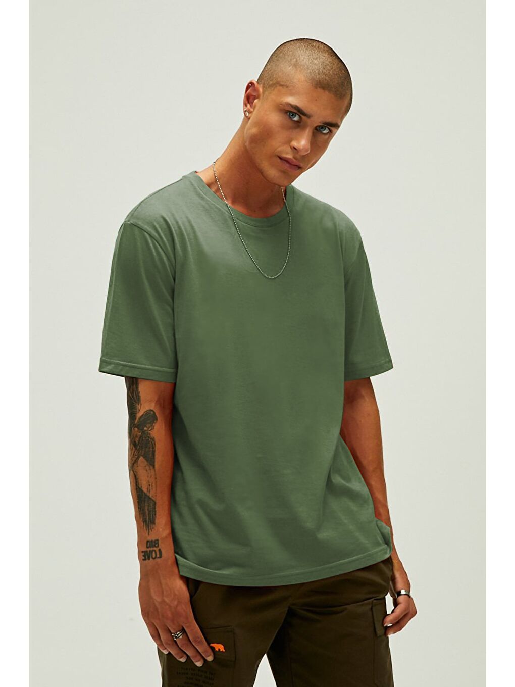 Routıne Haki Basic Erkek Tişört