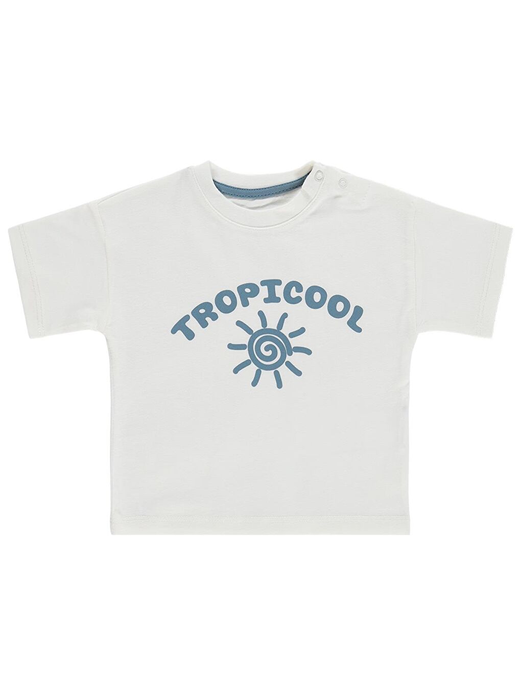 Baby Tropicool Baskılı 3-12 Ay Tişört - Ekru