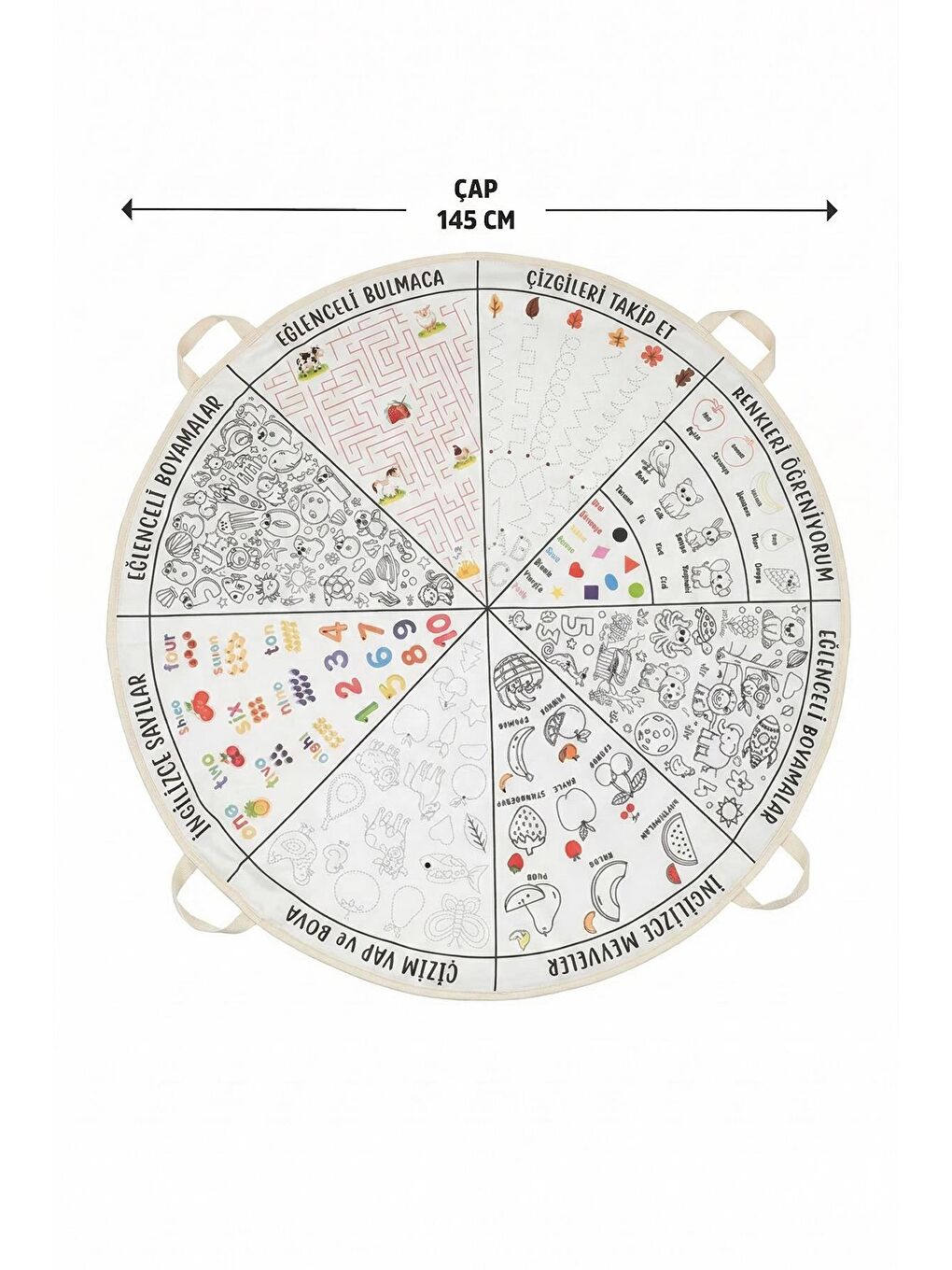 Eğitici Oyun Halısı Silinebilir Boyama Matı Doğum Günü Hediyesi Kreş Aktivite Zemin-3