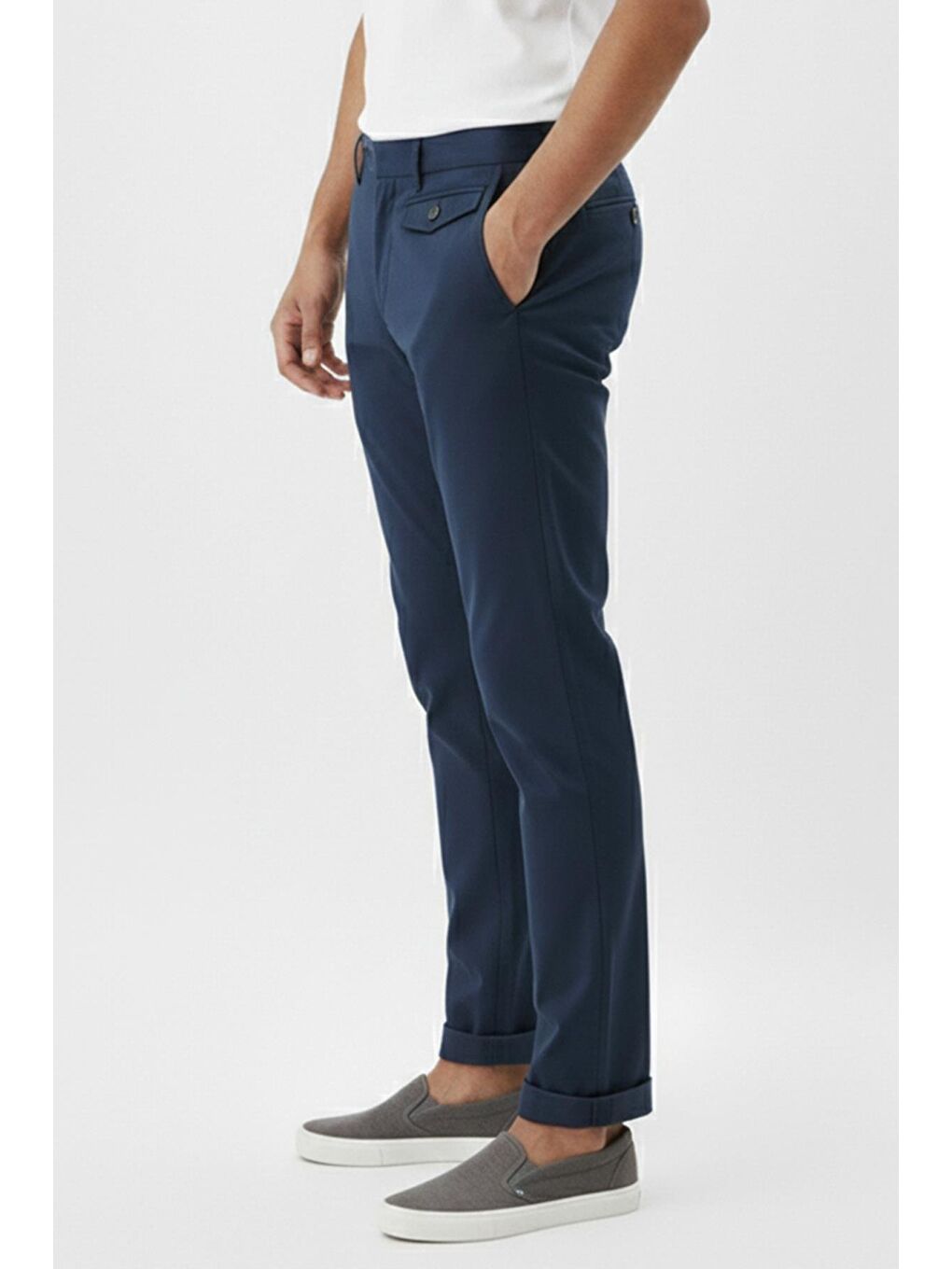 Giotelli Koyu Lacivert Regular Fit Dokuma Chino Erkek Pantolon-3