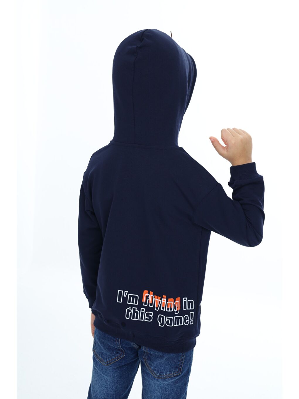 Lacivert Erkek Çocuk Baskılı Sweatshirt-3