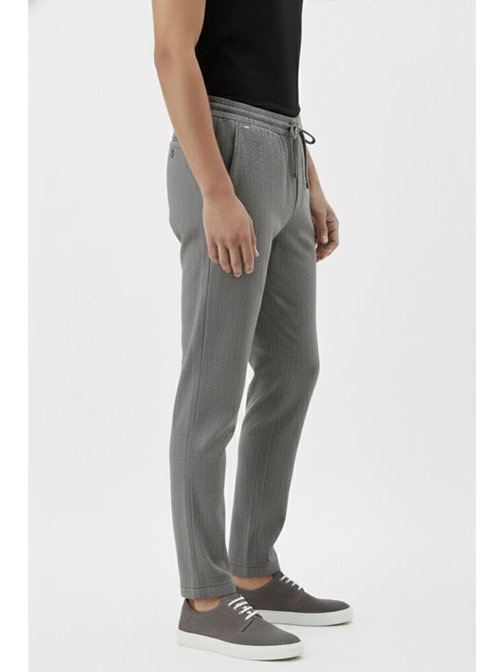 Giotelli Siyah Regular Fit Dokuma Erkek Pantolon-1