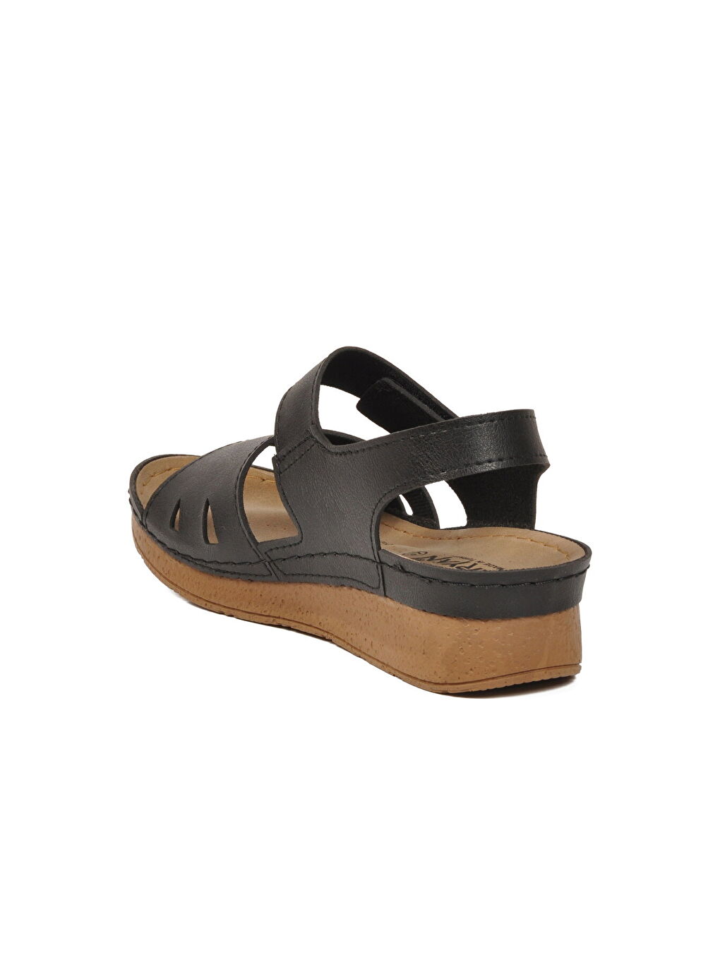 Siyah Hafif Cırtlı Anatomik Kadın Sandalet 101-990 Z-3