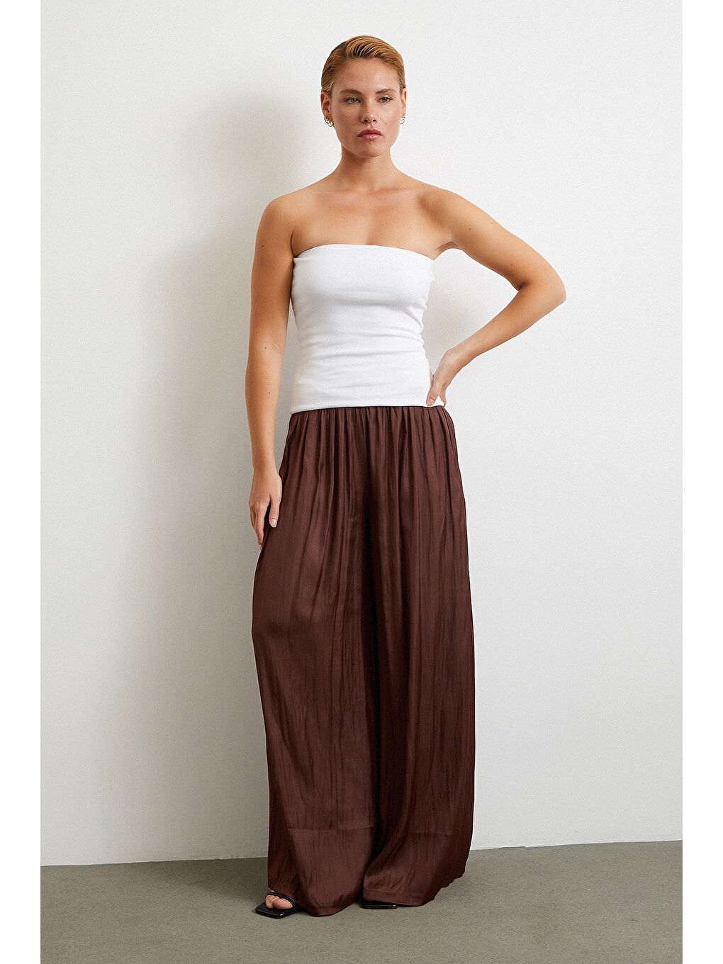 Straplez Top Beyaz-1