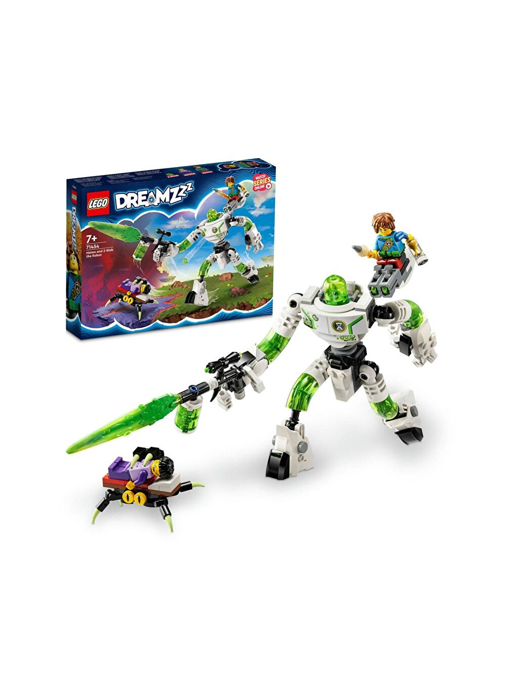 Lego Beyaz-Renklibaskı DREAMZzz Mateo ve Robot Z-Blob 71454