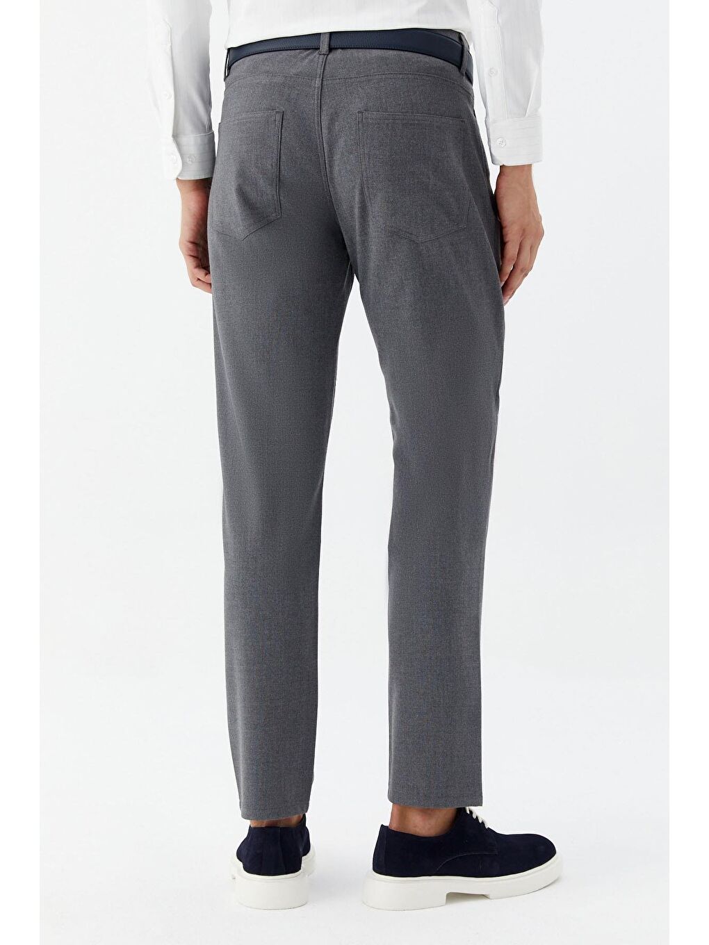 Gri Regular Fit Yan Cepli Jogger Erkek Pantolon-4